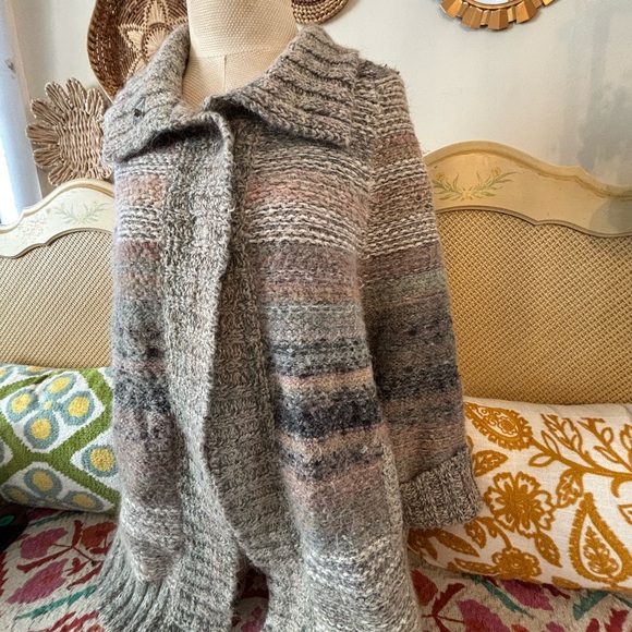 Free People Multicolor Knit Poncho Sweater - Picture 3 of 4